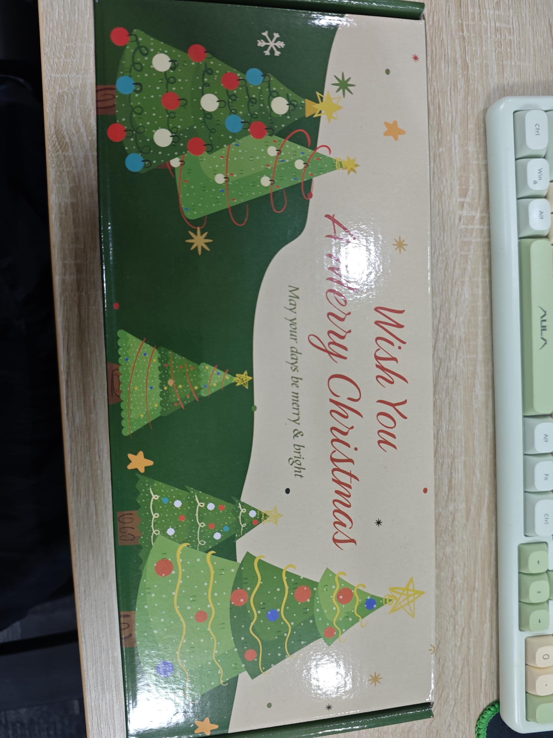 Set di 6 candele natalizie a forma di albero di Natale