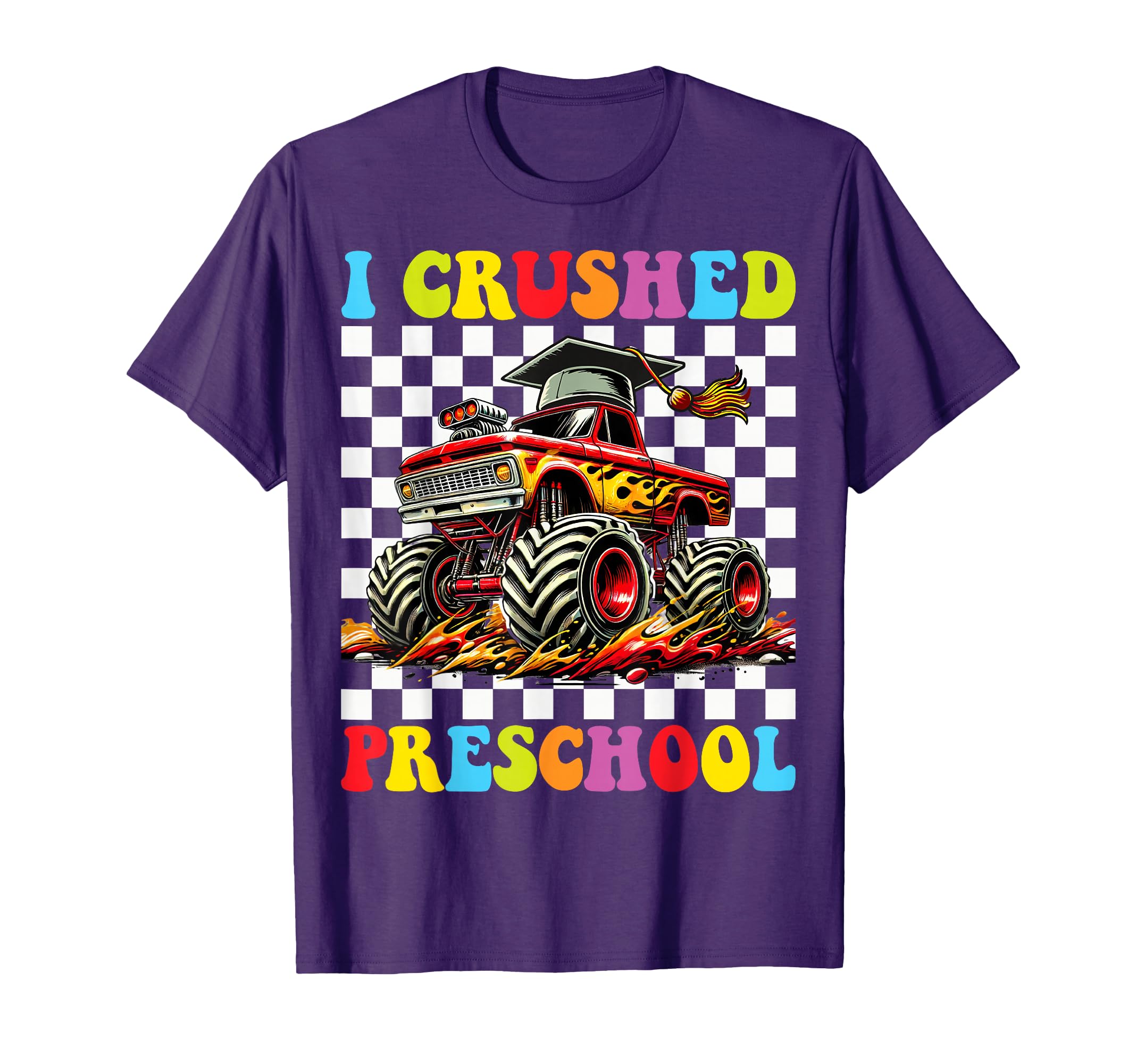 I Crushed Preschool Monster Truck Preschool Graduation Boys T-Shirt