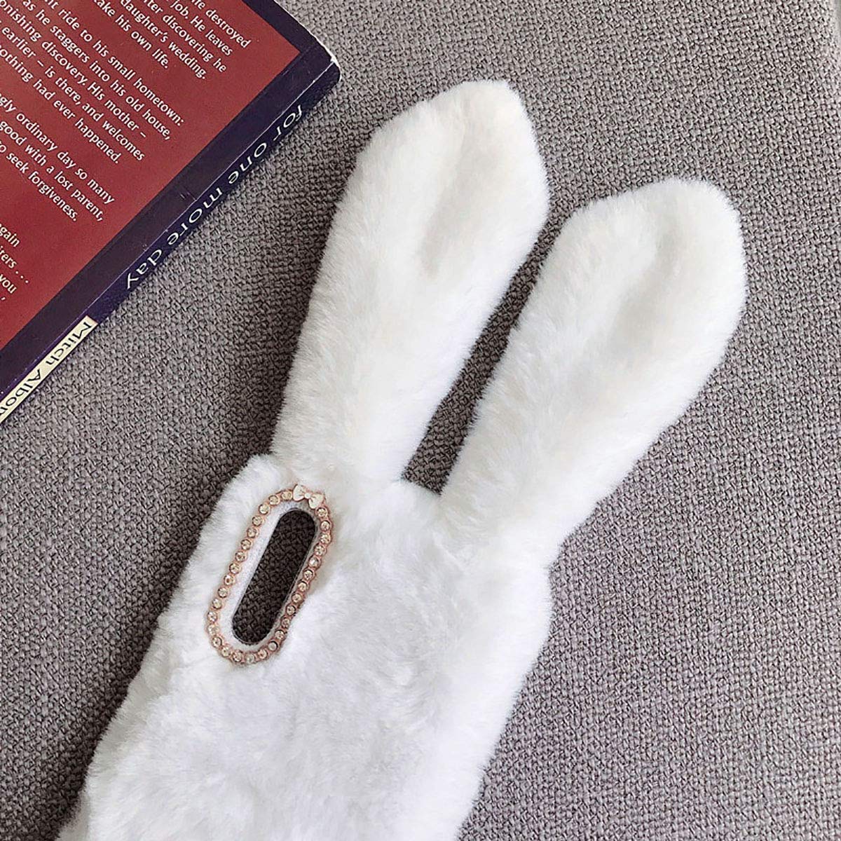 YKTO Cover per Honor X40i Custodia per Telefono in Peluche Produzione di Imitazioni di Conigli Protettiva TPU Custodia per Telefono in Feltro per il Freddo per Honor X40i,Rosa e Bianco