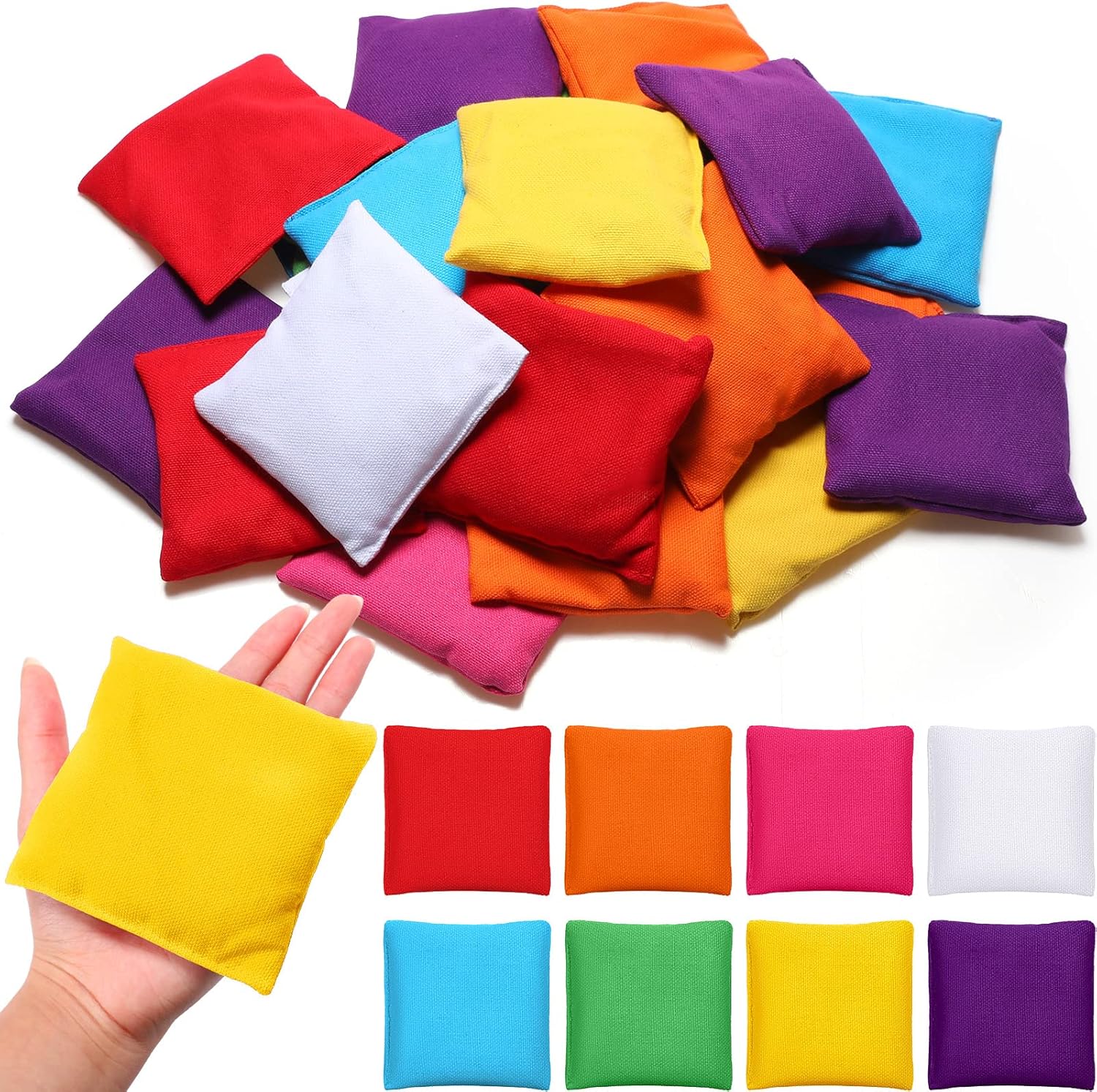 32 Pack Bean Bags Toss for Kids Cornhole Bean Bags Colorful