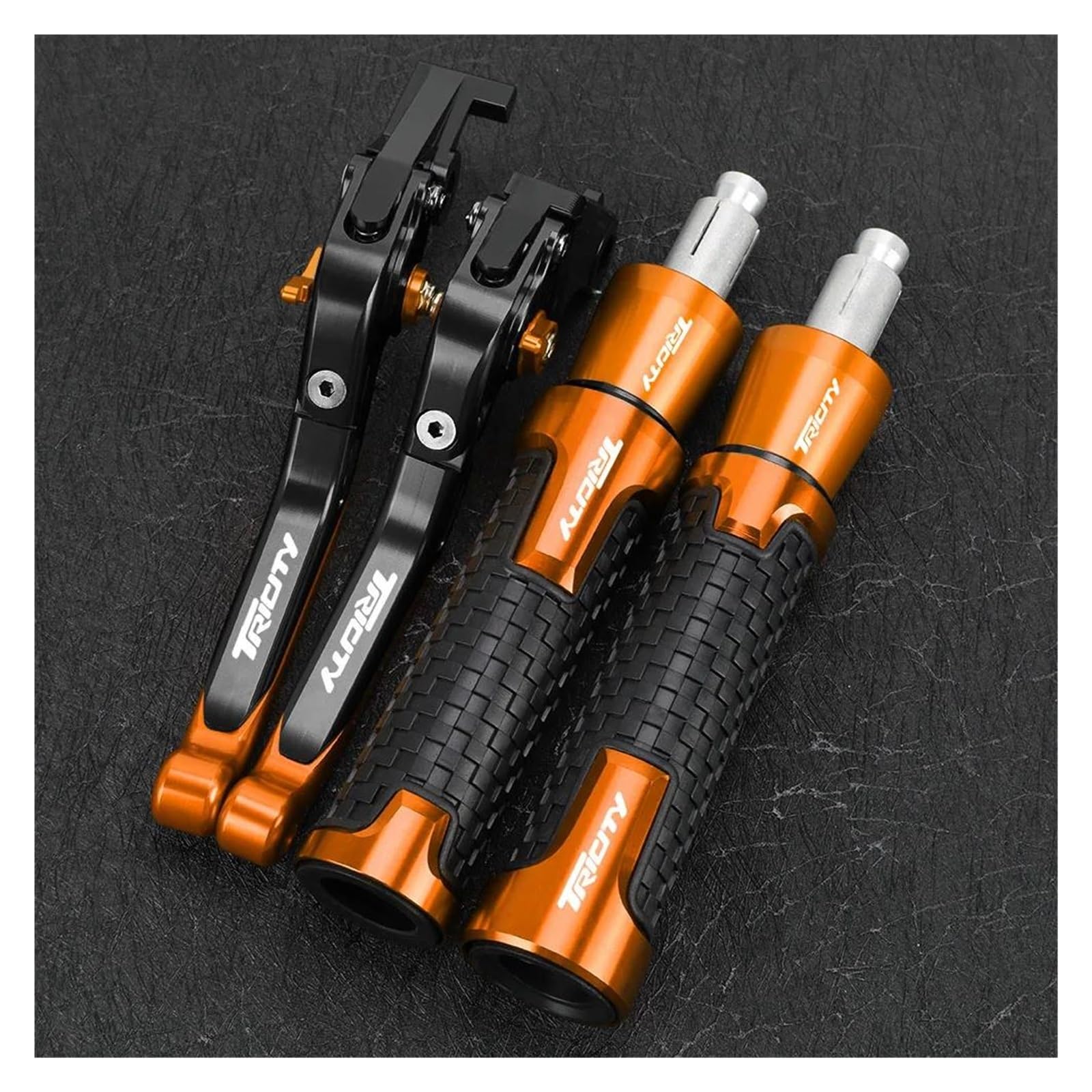 Uchwyty Dla YAM&AHA TRICITY 125 155 TRICITY125 TRICITY155 Uchwyty Dźwignie Hamulca Sprzęgła Rozszerzalne Uchwyty Kierownicy Końcówki(Orange)