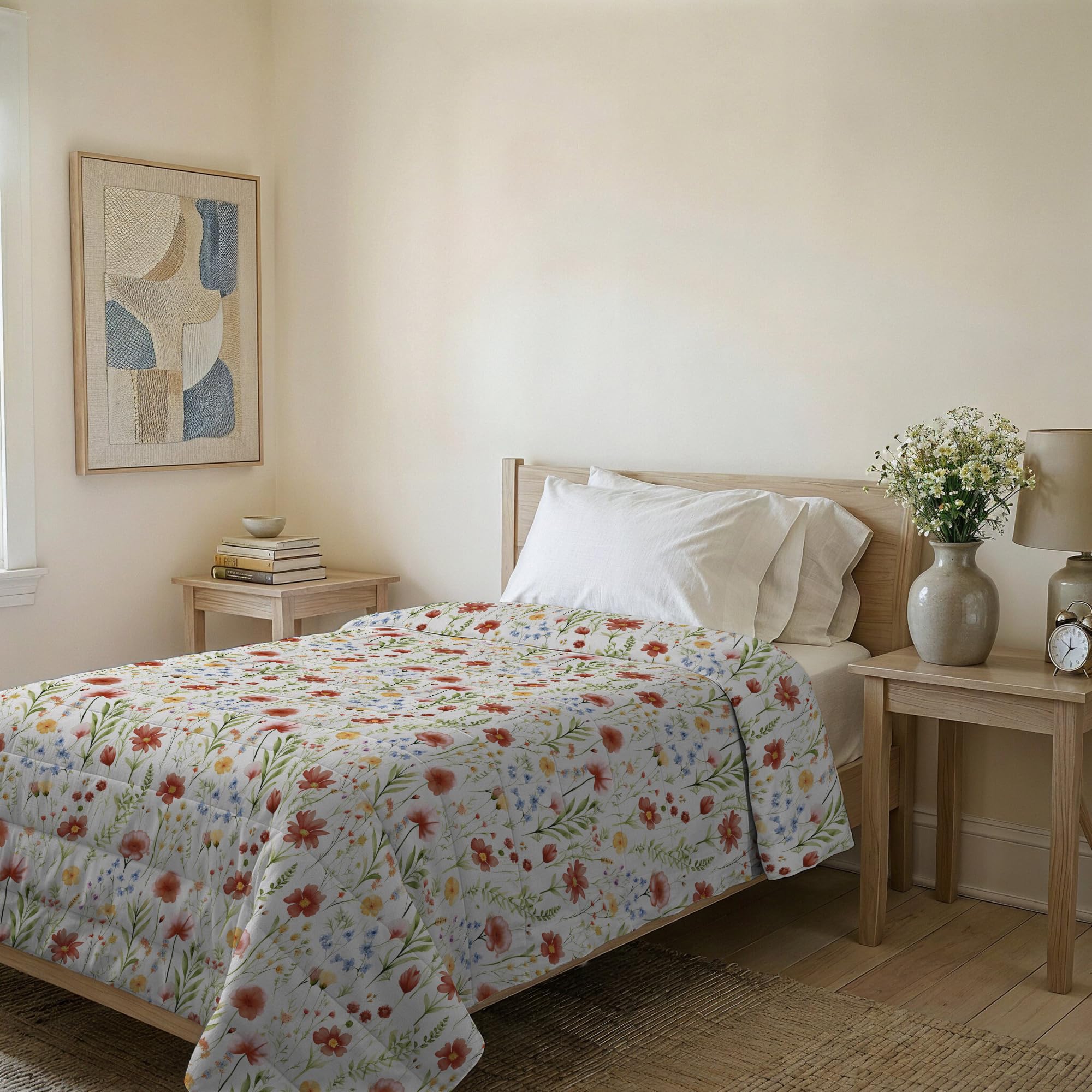 Couvre-lit matelassé d'été pour lit simple Karma contre la chaleur