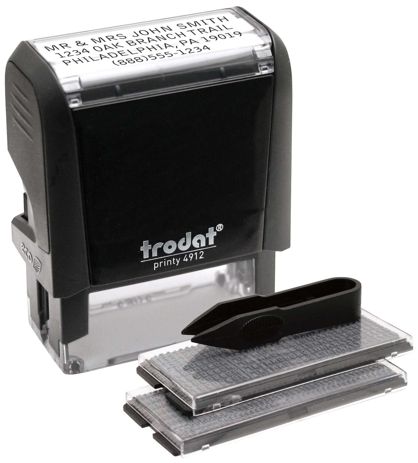 Printy Economy Selbstfärbender Stempel "Do It Yourself", personalisierbare Nachricht oder Adresse Stempel, Stempelgröße: 3/4 x 1-7/8 Zoll, Schwarz (5915)