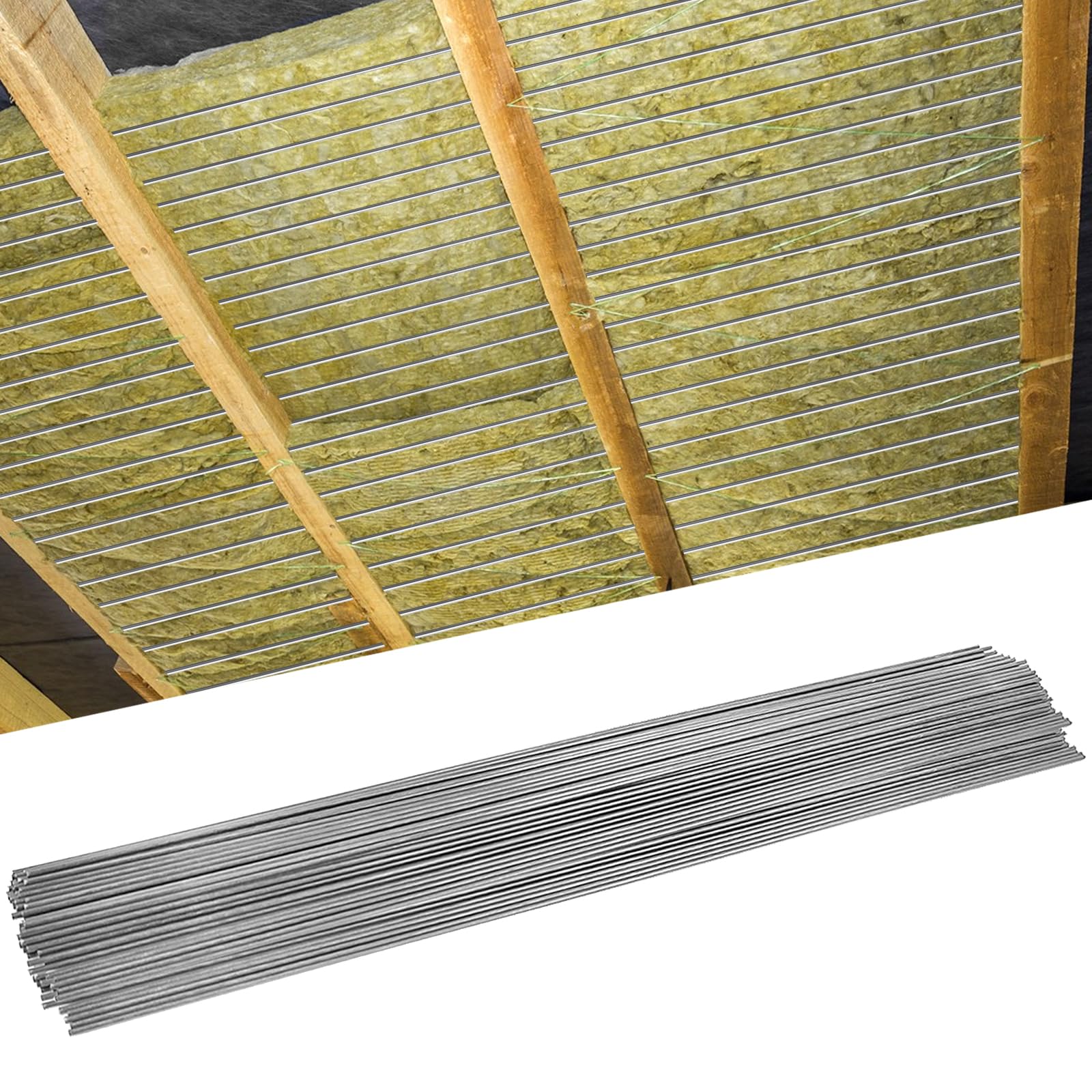 Photo 1 of 100 Pcs 36 Inch Insulation Support - 36" Carbon Steel Metal Insulated Wire for Attic, Ceiling Insulation, DGG005