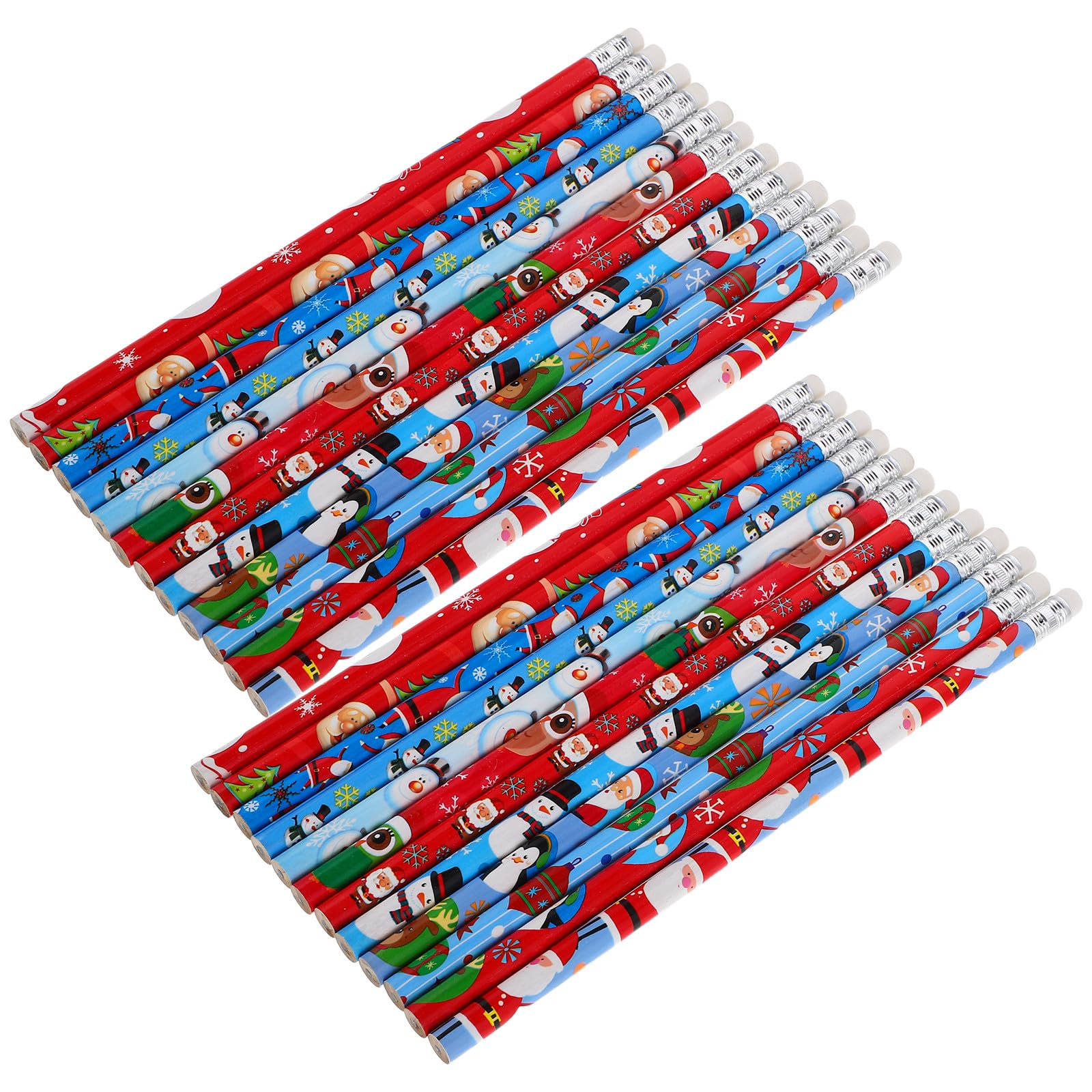 Cabilock 288 Weihnachts Bleistift mit Kawaii Design Komfortabler Griff und Verschmierungsfrei für Schulfeiern