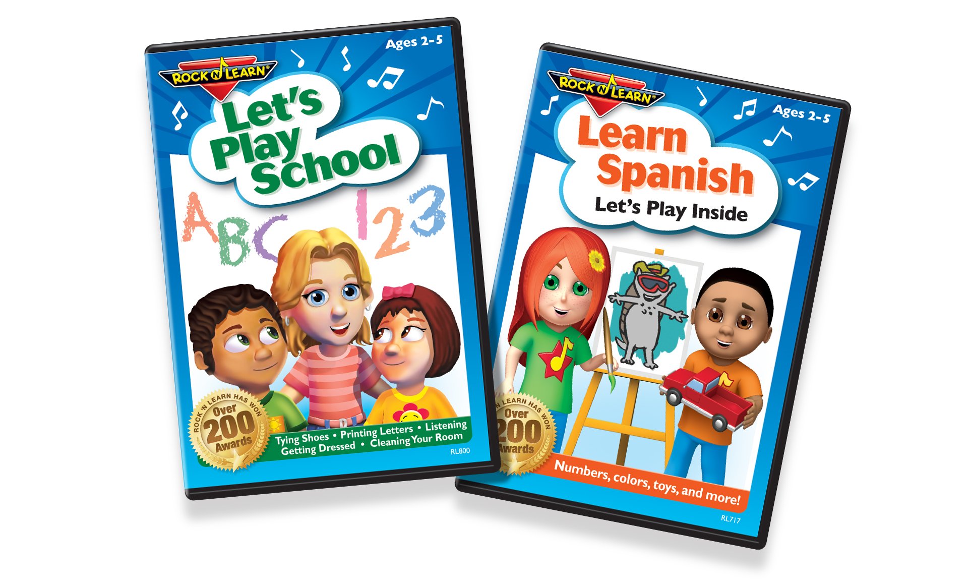 Preschool 8 DVD Collection by Rock 'N Learn (Nursery Rhymes, Alphabet