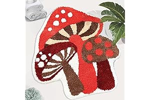 Mushroom Rug - Washable Bath Mat Non-Slip Bathroom Rug Absorbent Mat for...
