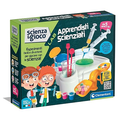 Clementoni Scienza e Gioco Lab - Apprendisti Scienziati, Laboratorio di Chimica Bambini 5+ Anni, Esperimenti e Strumenti Scientifici, con Contenuti Multimediali, Made in Italy, Lingua Italiana, 19362