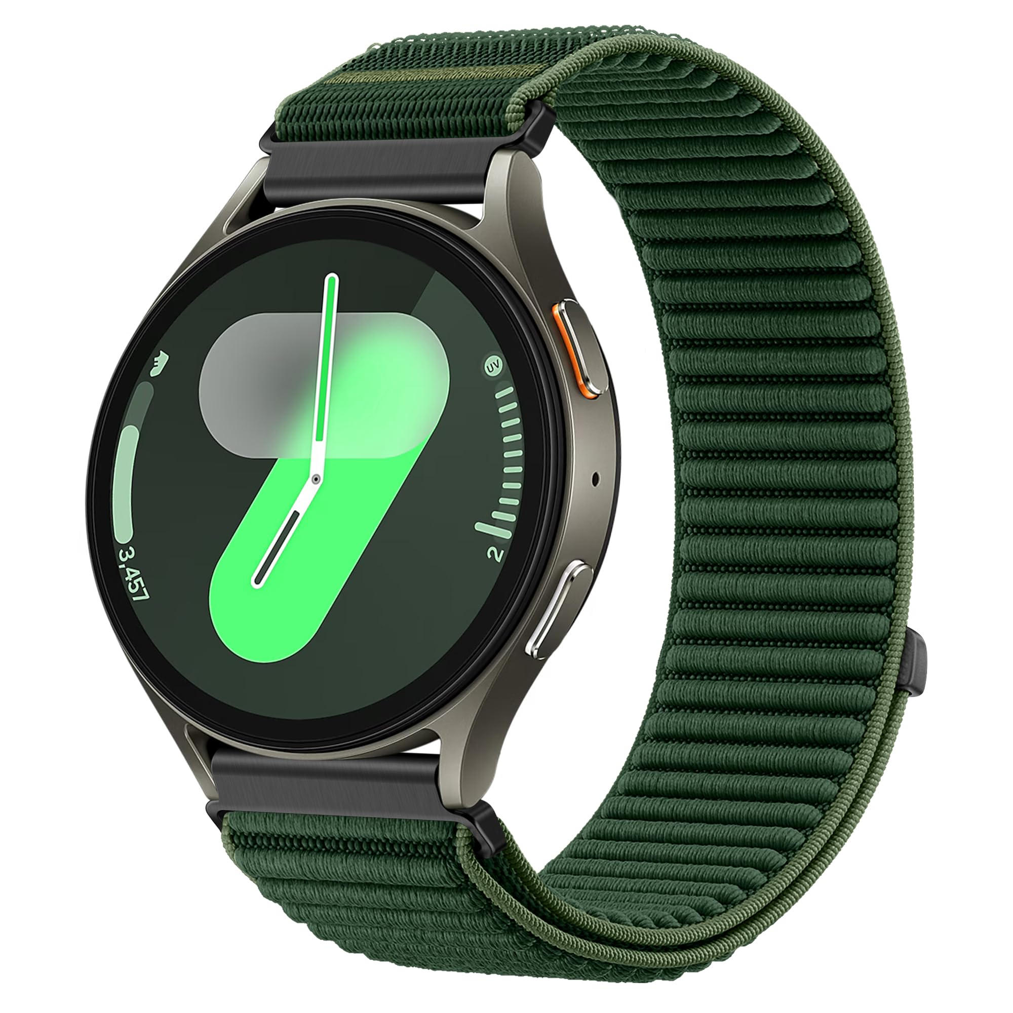 XMUXI 20mm Watch Strap Nylon Compatible with Galaxy Watch 7/6/5/4 40mm 44mm Straps,Compatible with Huawei Watch GT3 42mm/Forerunner 165/Vivoactive 6/5/3 with One Click Metal Connector(NO WATCH)-image-38
