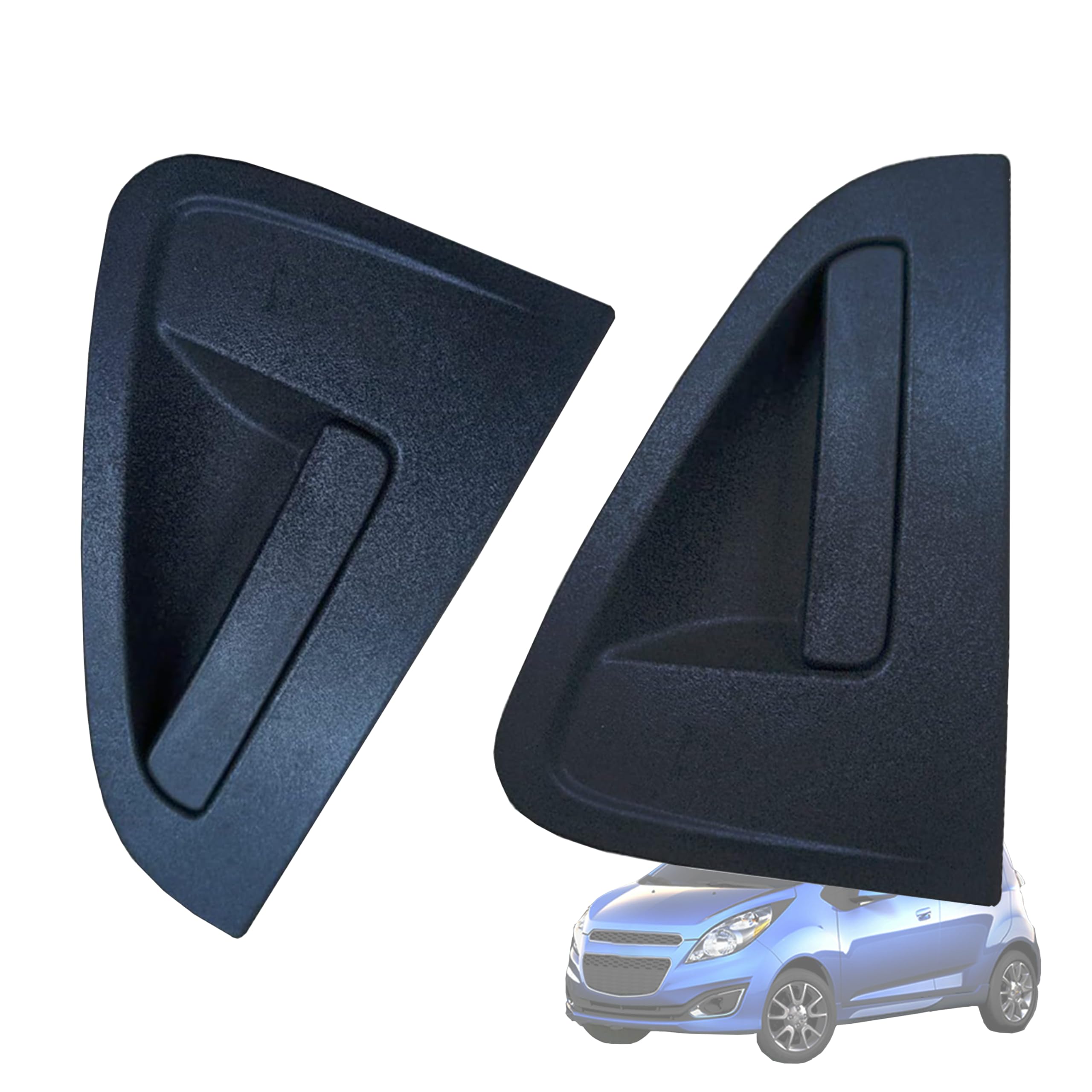 2PCS Rear Left/Right Exterior Door Handle Set, Black Driver and Passenger Side Outside Door Handle Kit, for Chevrolet Spark LS/LT/LTZ/DOT/ZMX/Cargo/Byte Hatchback 2013-2015, Replace# 95987921，95987920