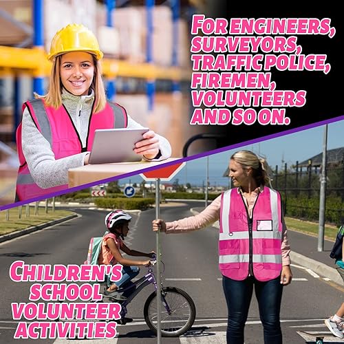 Vista 12 de EBOOT 20 Pcs Vests High Visibility Reflective Vest Safety Neon Bright Work Construction Vest with Pockets Reflective Strips