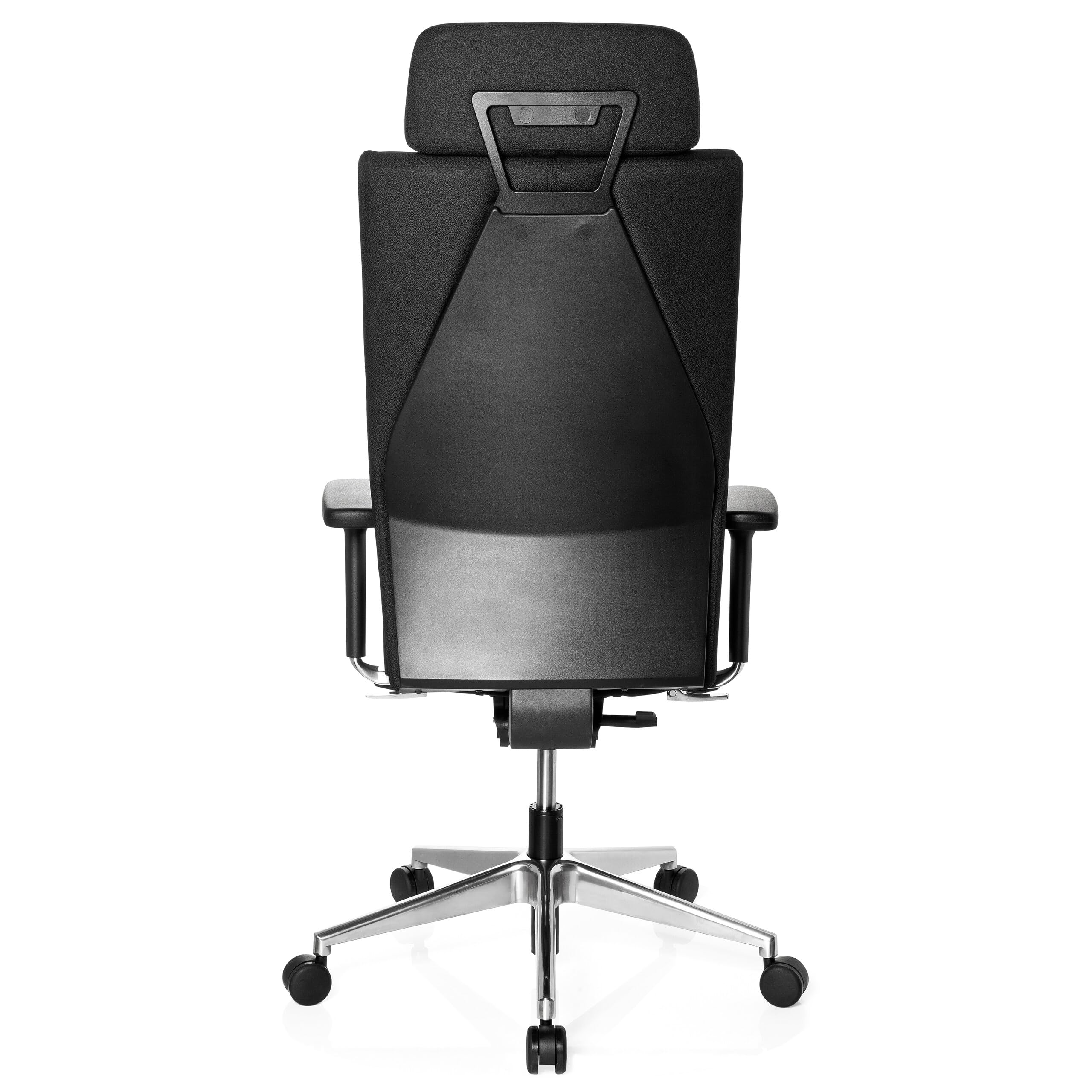 hjh OFFICE 608610 Profi Bürostuhl PRO-TEC XXL Stoff Schwarz Chefsessel ergonomisch, bis 150kg belastbar, hohe Rückenlehne
