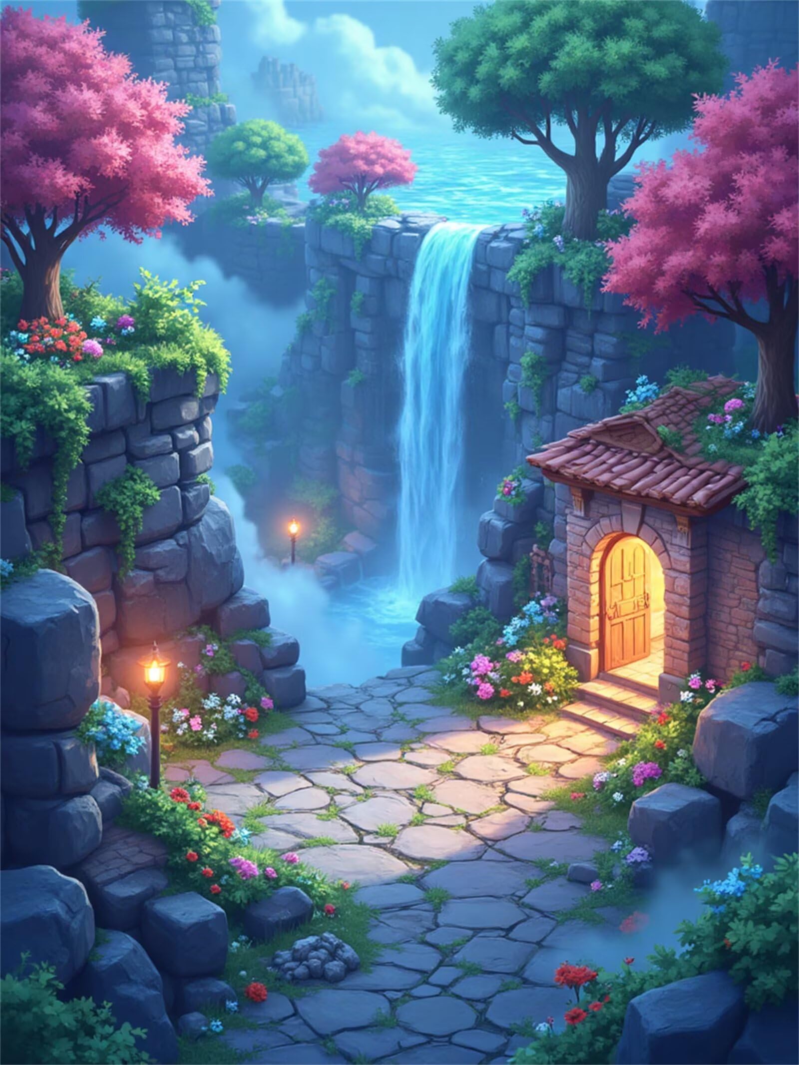 Puzzle 1314 Piezas Adultos Cueva de la Cascada, Rompecabezas Adultos Dificil 75x50cm, Estimula la Concentración y Antiestrés, Juego de Habilidad para Toda la Familia