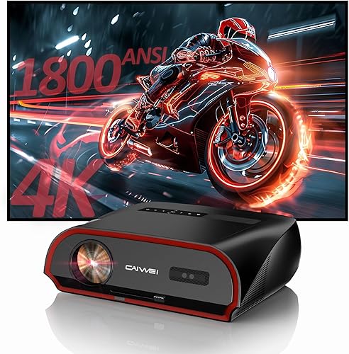 Vista 14 de Proyector LED inteligente 4K, luz diurna HDR WiFi 6, Bluetooth DB Audio, 2300ANSI Proyector de juegos de películas diurnas 4K Ultra HD para cine