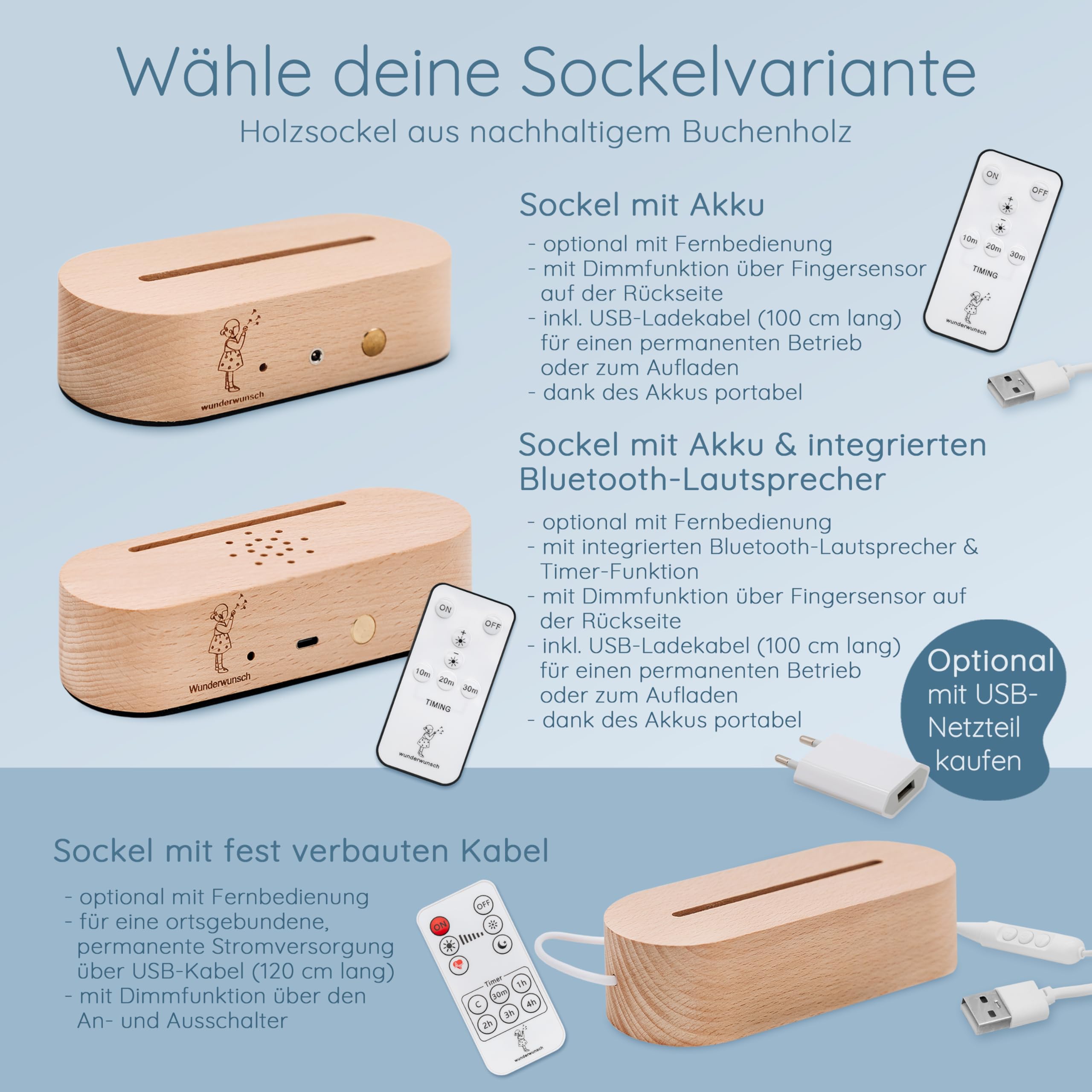 Bärenfreunde® - Personalisiertes Nachtlicht für Babys - Individuelle Nachttischlampe für Kinder - Personalisierte Geschenke Kinder - Babygeschenk - Geschenk zur Geburt (Blumenbaum Tiere)