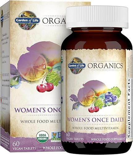 Suplemento multivitamínico orgánico Garden of Life para mujer tabletas múltiples una vez al día hfs-koi-zk-a11705 60 1 1
