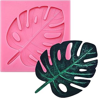 Funshowcase Tropical Palm Leaf Beach Holiday Beach Party Fondant Silicone Mold for Sugarcraft, Cupcake Topper, Jewelry Making, Polymer Clay Crafting Projects