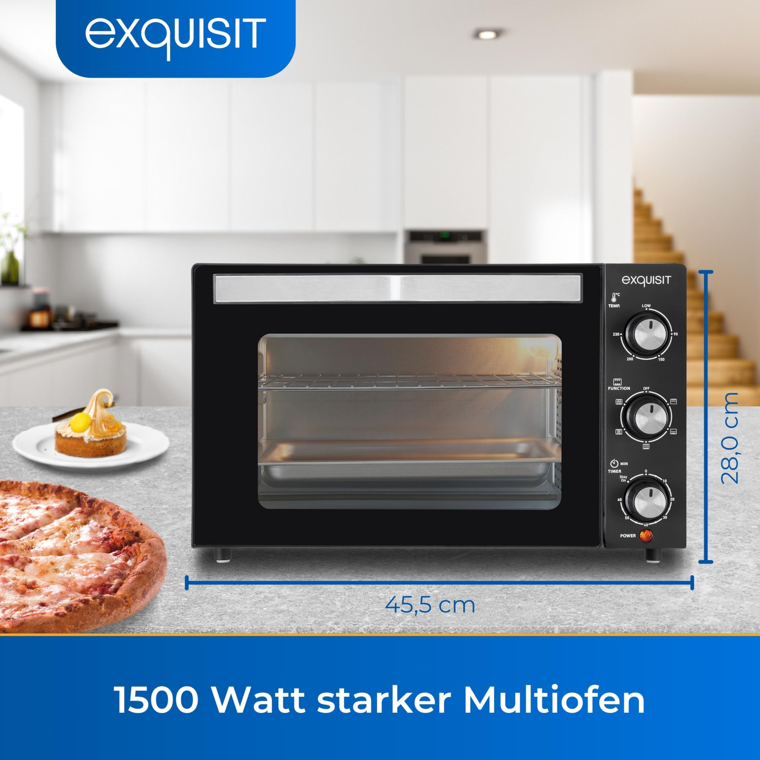 Exquisit 3302 MO 3301 sw, Acero Inoxidable