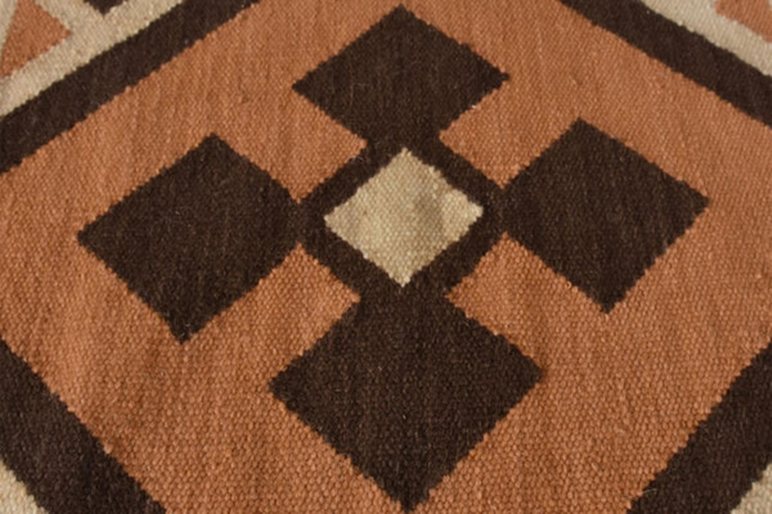 Trwały chodnik 2 x 25 cm, wełniany, jutowy, najwyższej jakości dywan, brązowy i pomarańczowy, chodnik, salon, przedpokój, chodnik na schody, dywan z czystej juty, płaski splot wełniany,