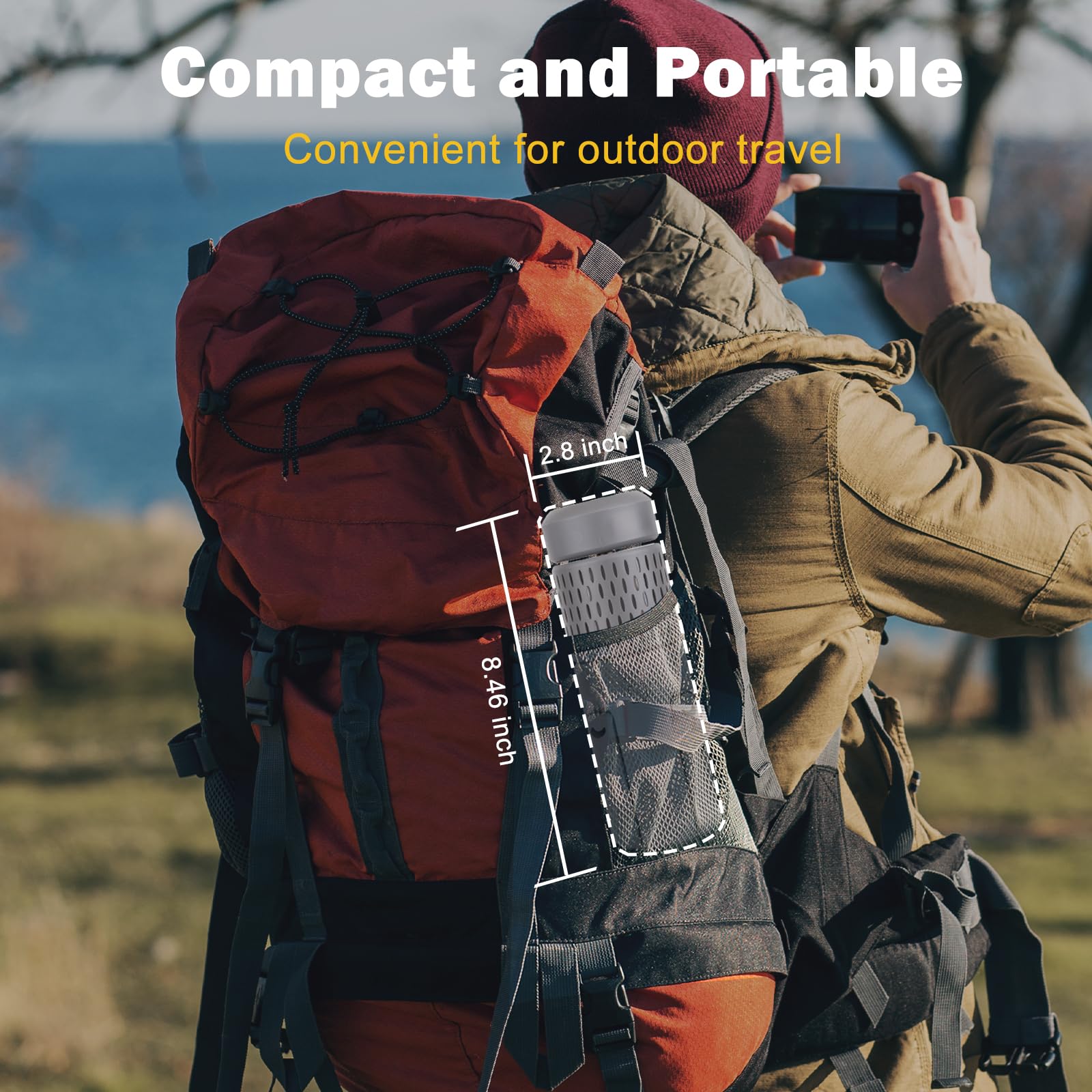 EVISTR Teleskop-Campinglampe Wiederaufladbar – Zusammenklappbare LED-Laterne mit 7800mAh Akku – IP54 Wasserdichte Outdoor-Beleuchtung für Zeltabenteuer, Camping, Wandern und Notfälle