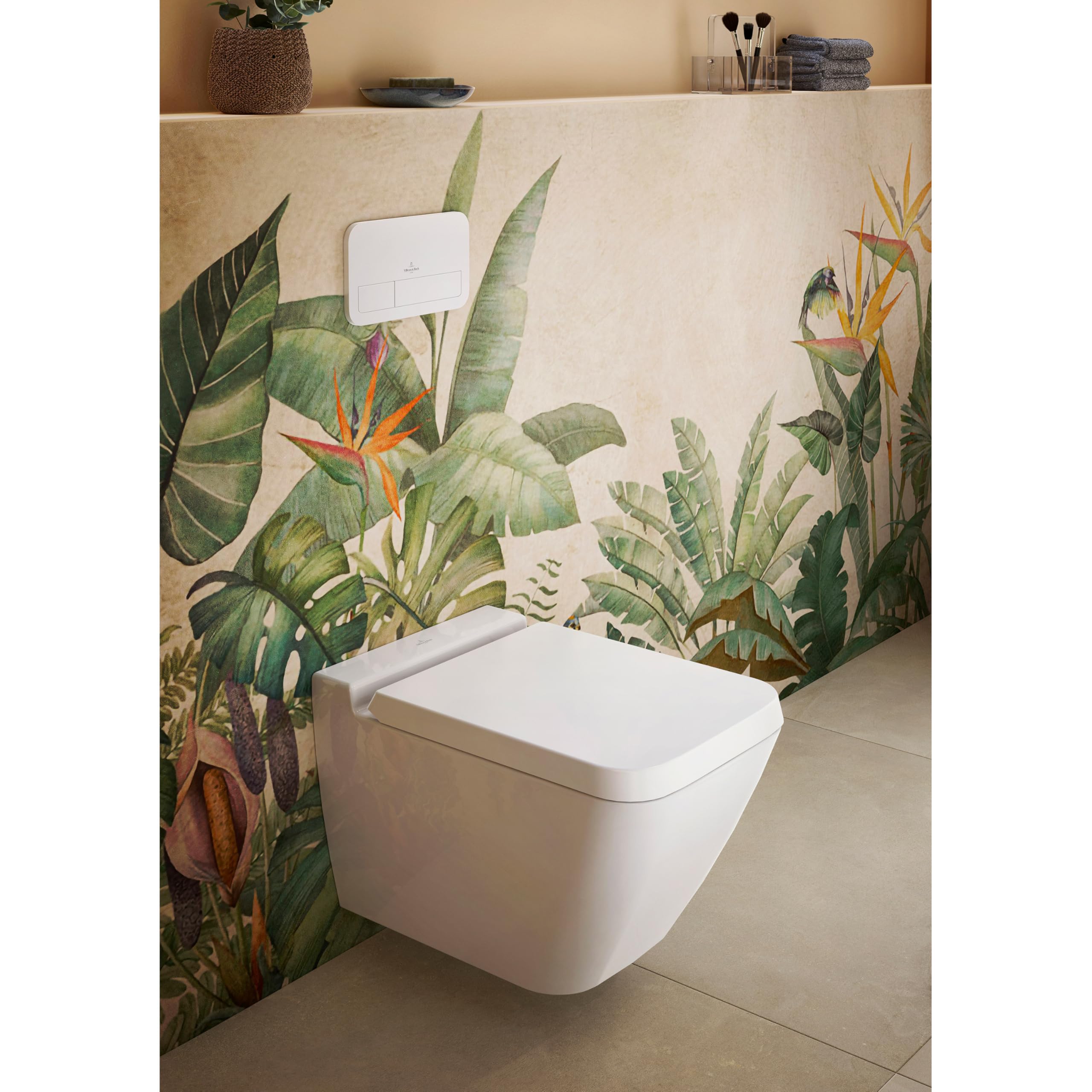 Villeroy & Boch ViConnect Plaque de déclenchement WC 200S, Chromé