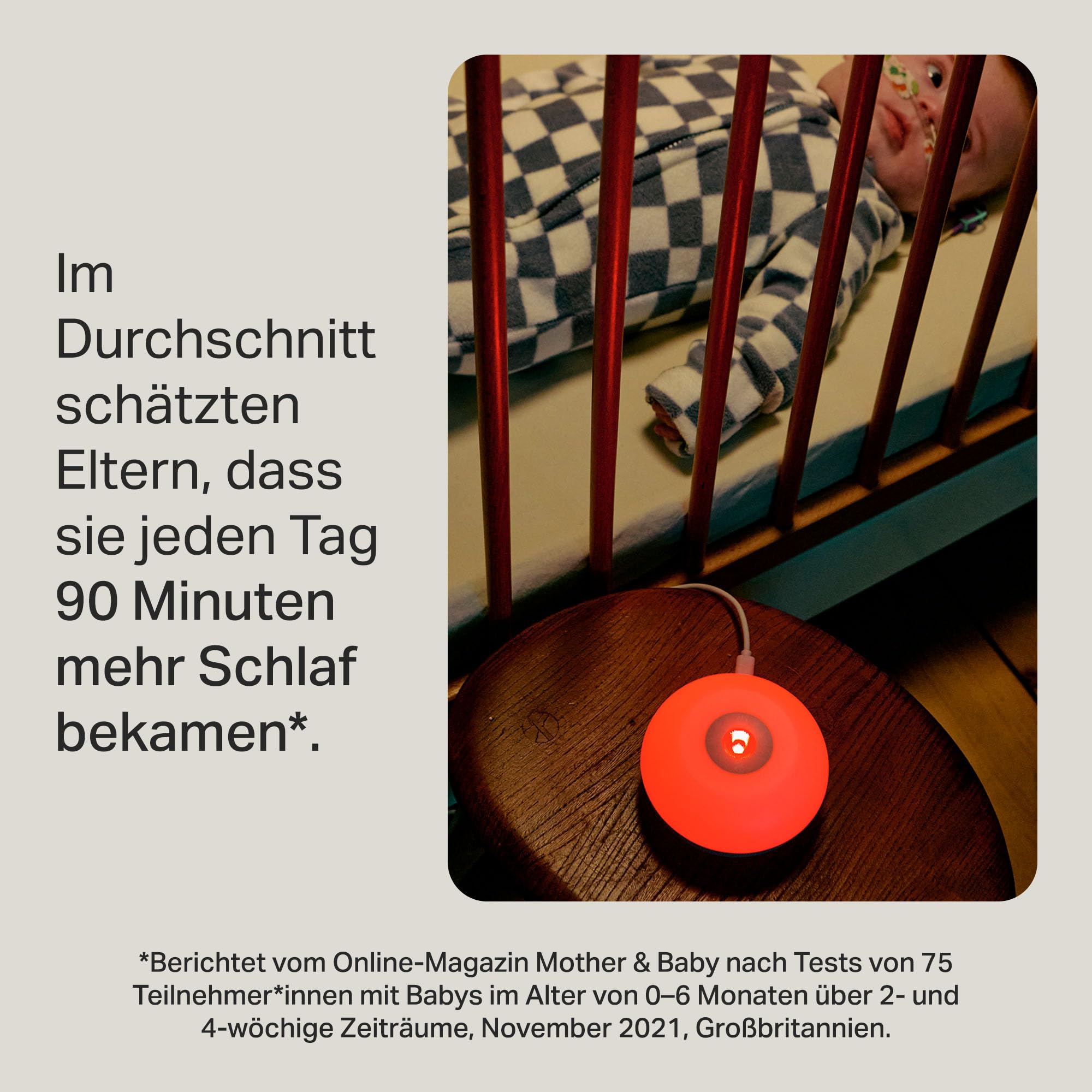Tommee Tippee Dreammaker Einschlafhilfe für Babys, Wissenschaftlich erwiesen, dass es Babys hilft, besser zu schlafen, rosa Rauschen, rotes Nachtlicht, intelligenter Cry Sensor