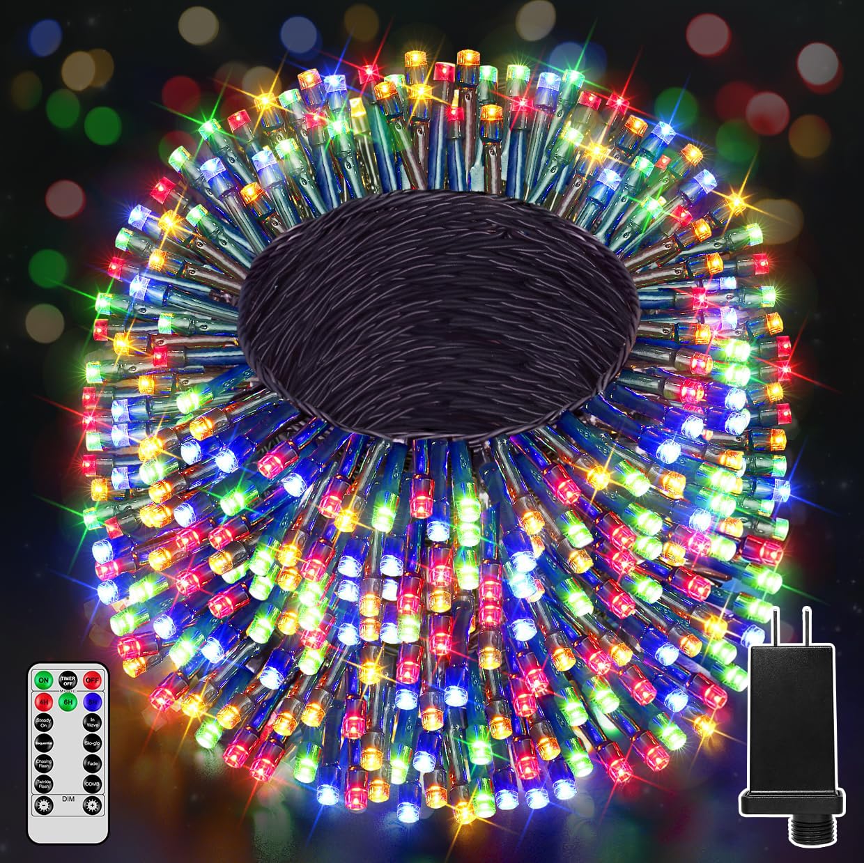 1200LED Weihnachtsbeleuchtung Outdoor Wasserdicht M Mehrfarbig