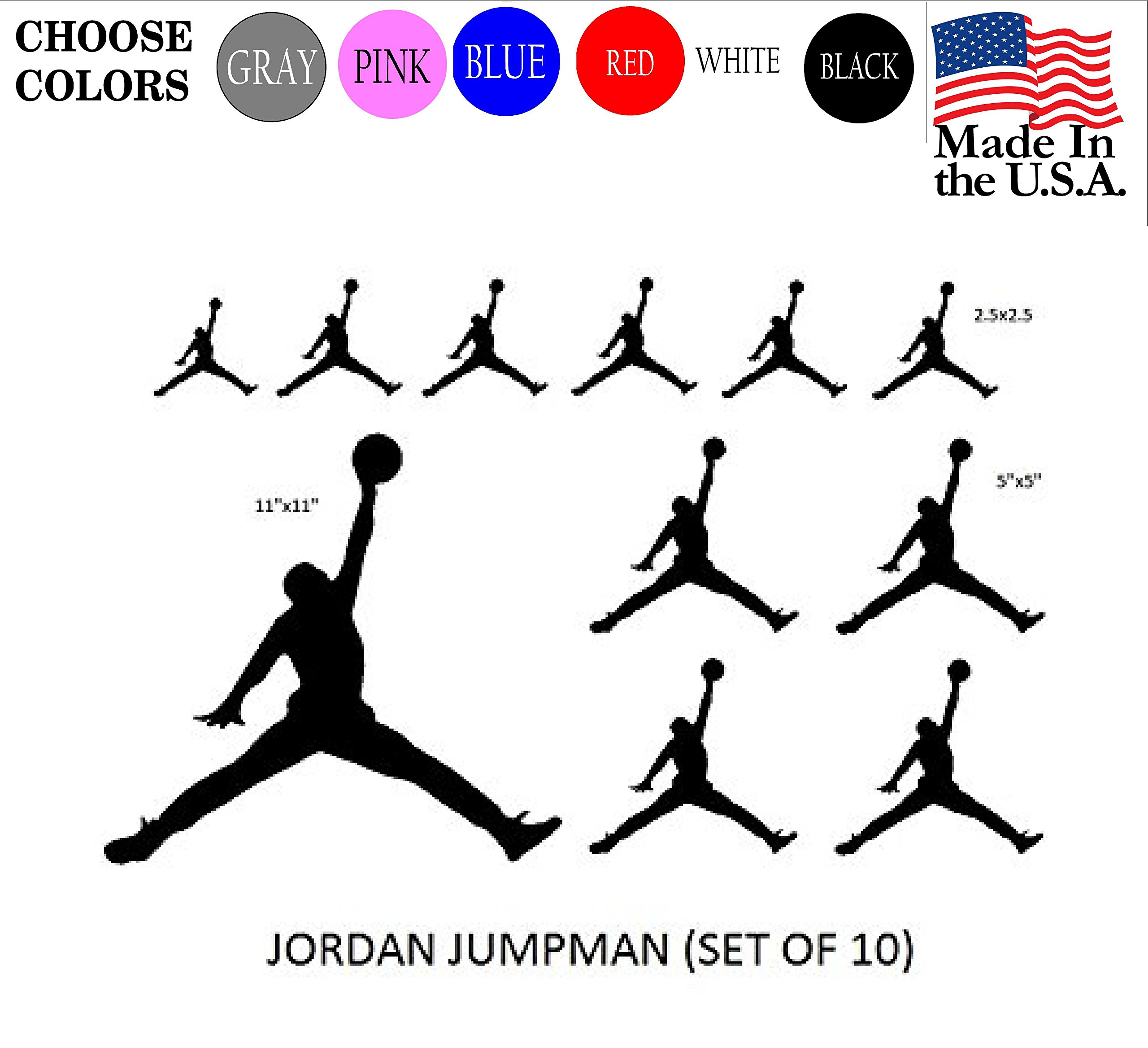 Buy Set NBA Jordan 23 Jumpman Logo AIR Huge Flight Vinyl Decal Sticker