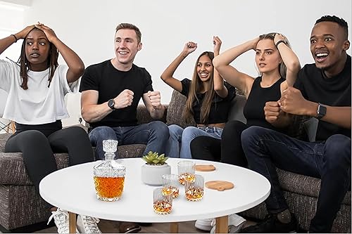 Miniatura 6 de Decantador de botella de licor, decantador de cristal sin plomo, decantador de whisky con tapón de vidrio hermético, decantador de alcohol de whisky