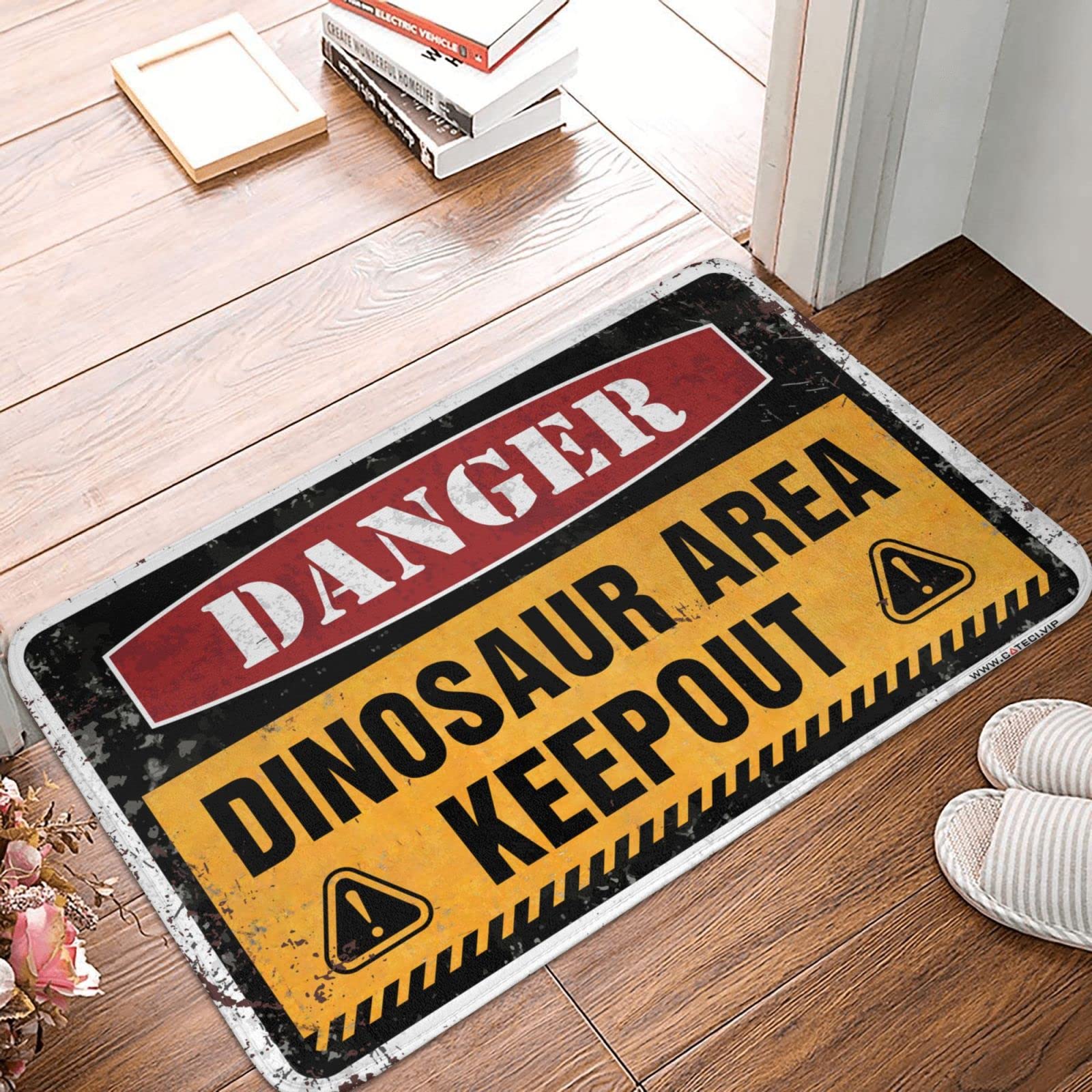 Tapis d'extérieur dinosaure 65x90 cm pour terrasse et décoration de porte d'Halloween