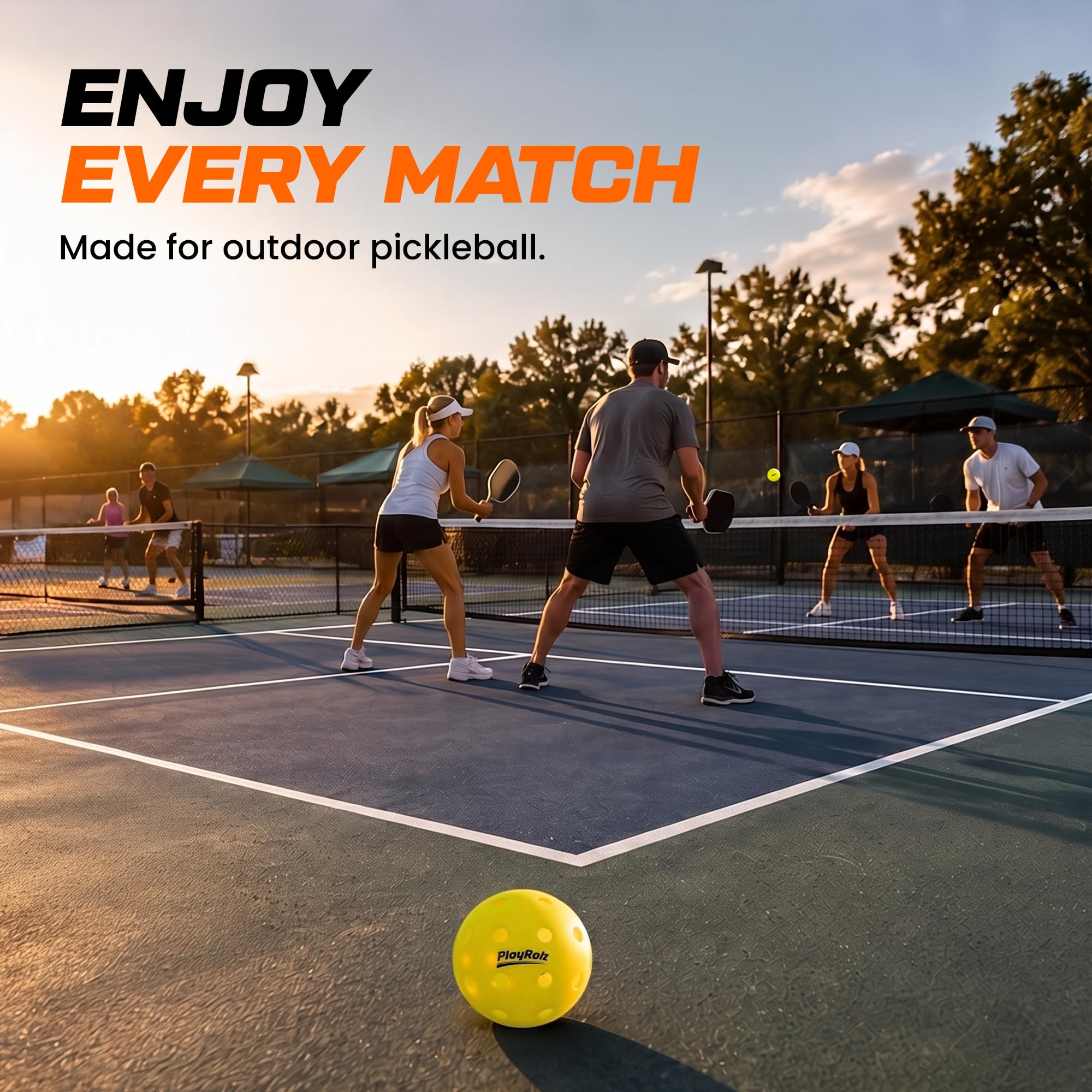 PlayBolt Outdoor Pickleball Bälle, Premium Pickle Ball Set, USAPA genehmigt