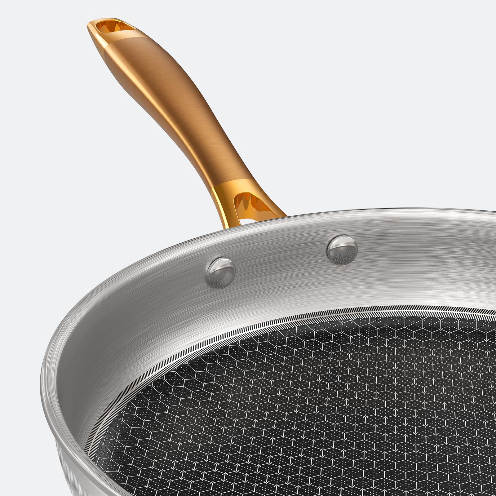 Amazon.com: Homaz life 10-Inch Frying Pan, Tri-Ply Stainless Steel