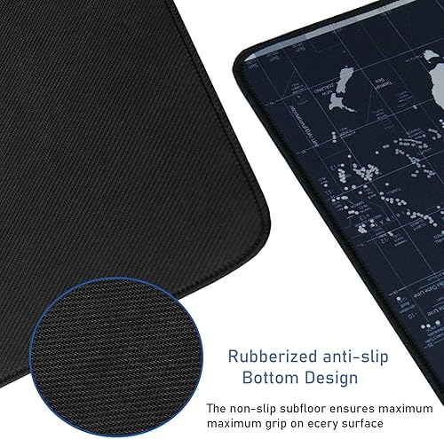 Vista 24 de Alfombrilla de mouse grande para juegos, 31.5 x 15.7 x 0.12 pulgadas, alfombrilla de mouse extendida, antideslizante, resistente a derrames