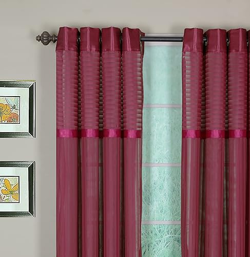 Vista 14 de Today's Curtain Silhouette - Panel con ojales, 63 pulgadas, blanco, 55 pulgadas de ancho x 63 pulgadas de largo