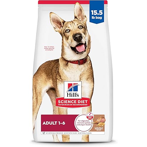Hill's Science Diet Adult 1-6, Adult 1-6 Premium Nutrition, Dry Dog Food, Lamb & Brown Rice, 15.5 lb Bag