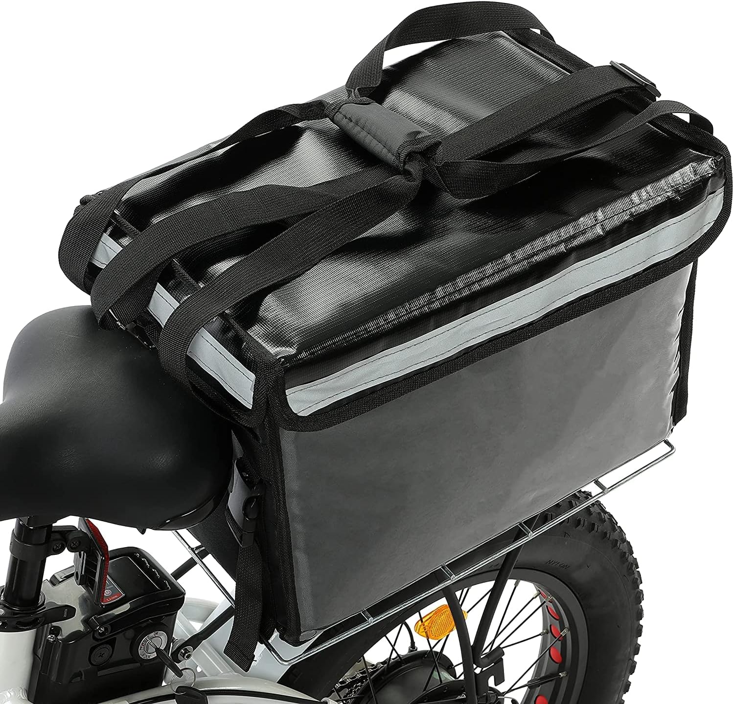 ECOTRIC Portable Thermal Insulation and Cold Storage Bicycle Basket Large Capacity Water Resistant Wear Resistant 32L