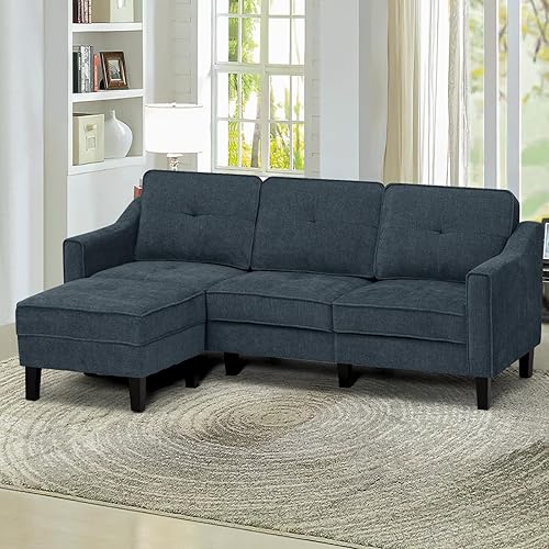 Miniatura 7 de ACMEASE Otomana copetuda de tela con patas de madera estables, taburete de felpilla de 25 pulgadas, otomana cuadrada para pasillo, dormitorio, sala