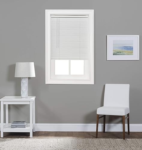 Miniatura 2 de Ben&Jonah Simple Elegance Amancer Collection - Mini persiana inalámbrica con filtro de luz, 29 pulgadas de largo x 48 pulgadas de ancho, color blanco