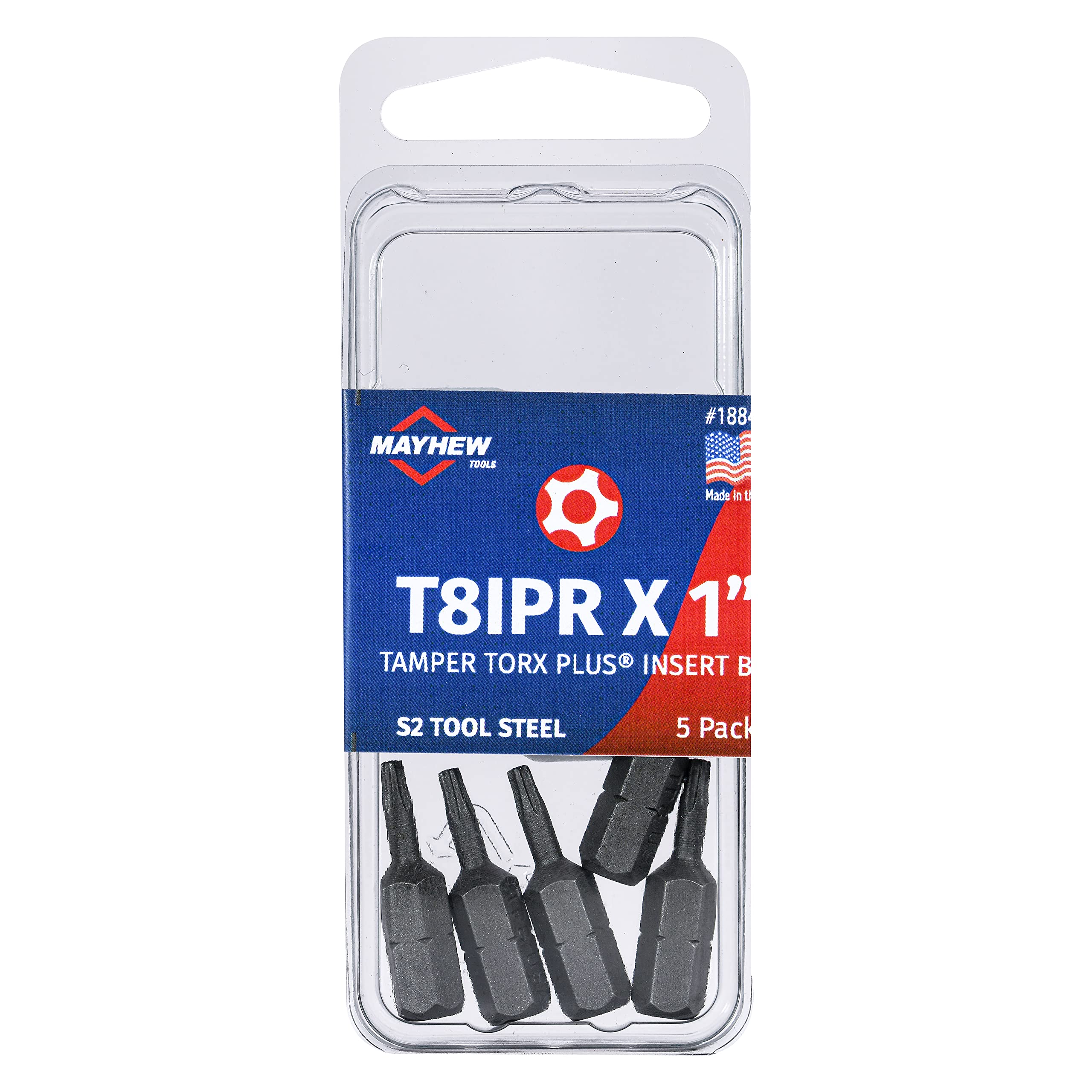 T8IPR - Broca de inserción Torx Plus de 1 pulgada, paquete de 5