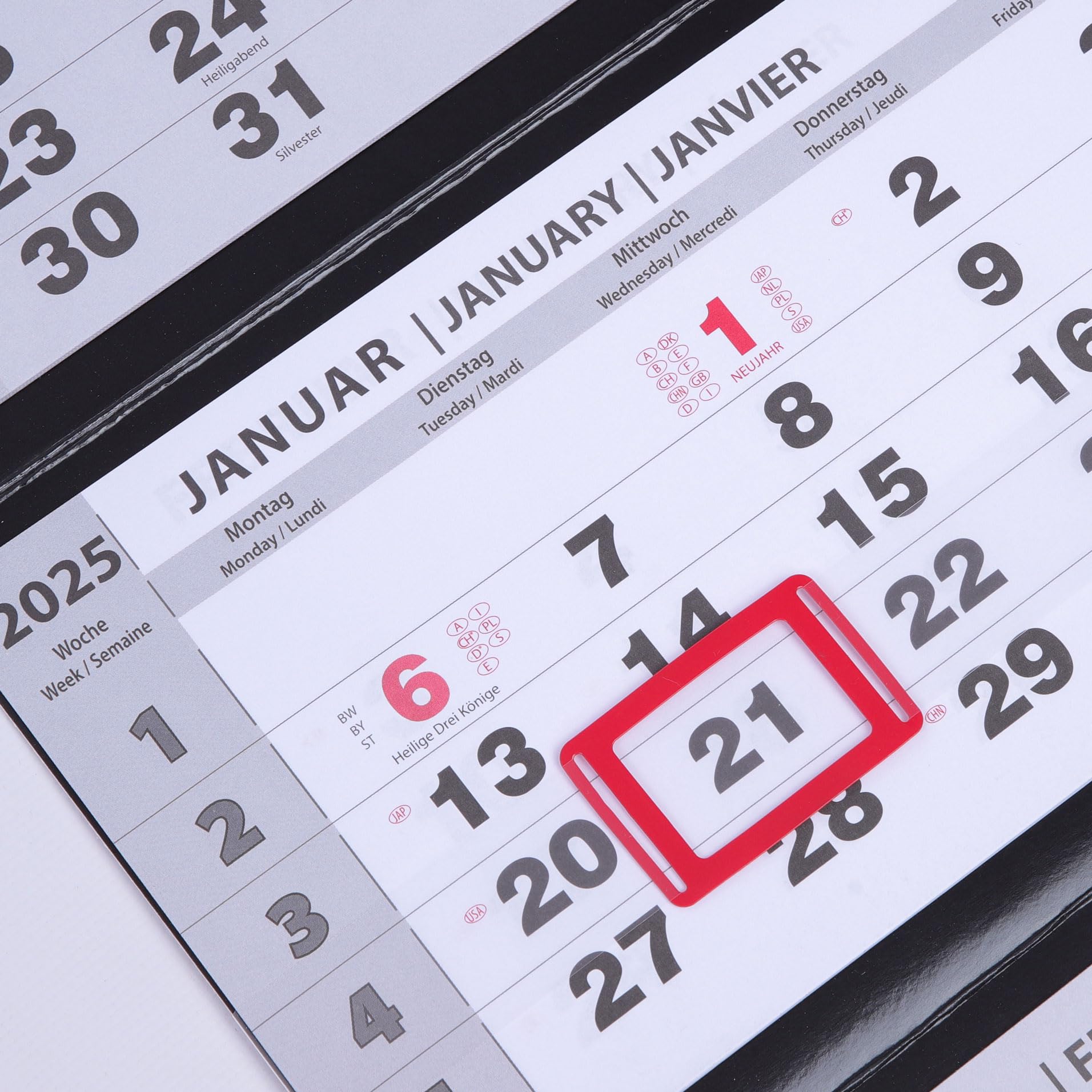 Calendario Da Muro 2025 Trittico Green - 3 Blocchi 31x80 Cm Con 3 Mesi - Foto 7