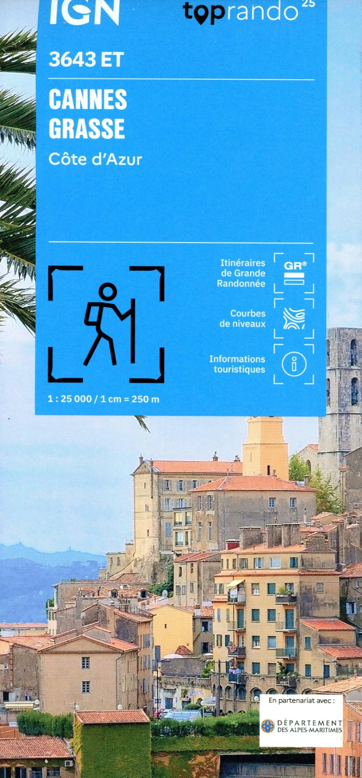 Cannes / Grasse / Côte d'Azur (3643ET): 1:25000 (TOP 25)