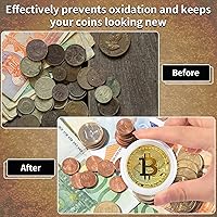 Vista 6 de 10 piezas de cápsulas transparentes para monedas, portamonedas de dólar de plata, portamonedas para coleccionistas, estuche de monedas de plástico