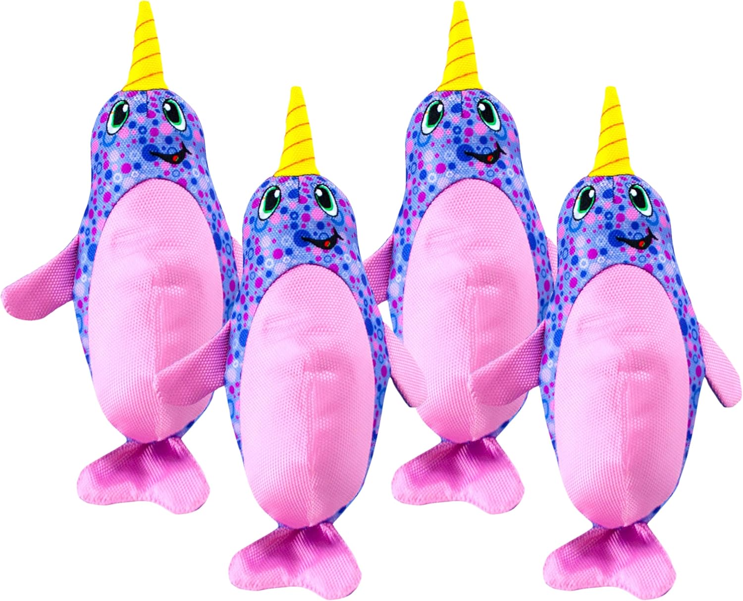 Outward Hound Floatiez Narwhal Floating Interactive Dog Toy, Large (Pack of 4)