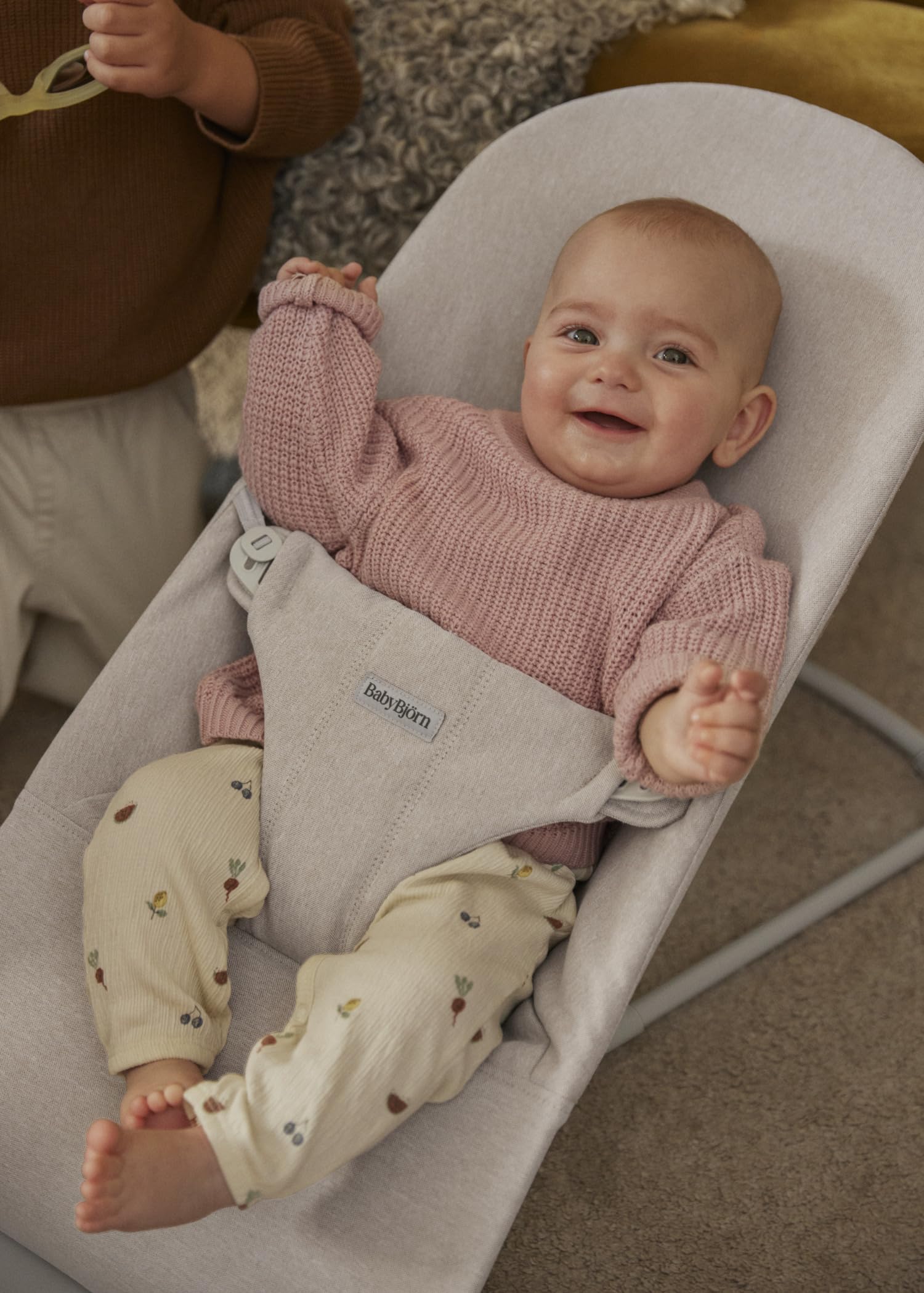 BabyBjörn Transat Bliss, Tissé chiné, Beige clair