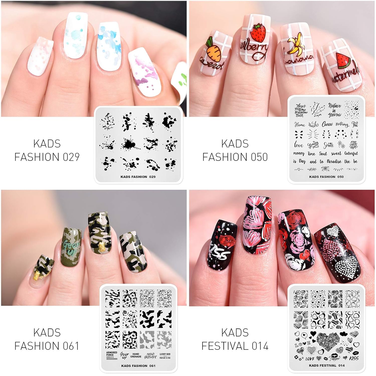 buy alexnailart 20pcs nail art plates set stamping plate multi patterns image template nail design manicure stencils printing tool set 1 online in guatemala b08lcx97sj