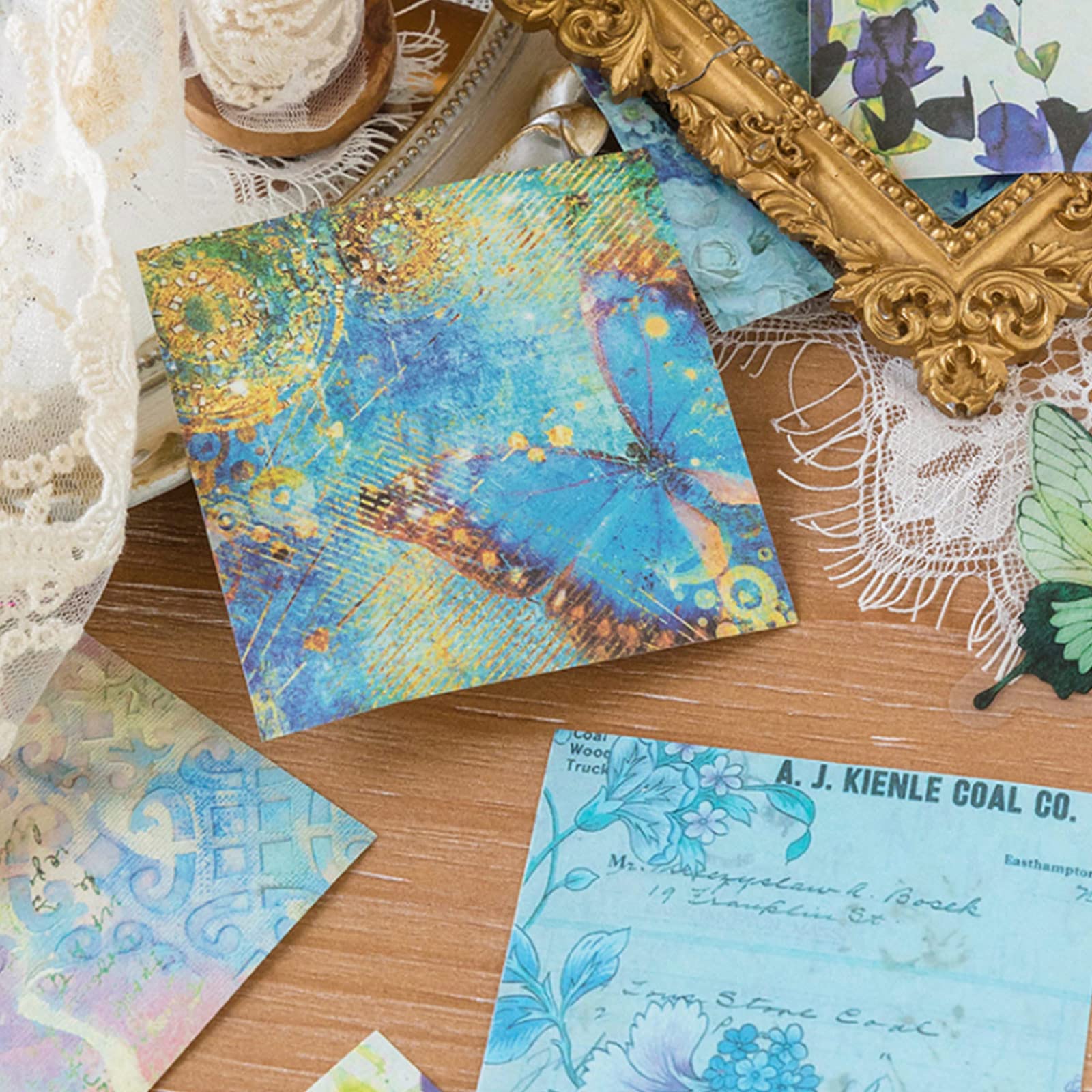 400 szt. Vintage papier do scrapbookingu DIY artykuły do dzienników papier dekoracyjny estetyczne artykuły pa papier do scrapbookingu lub dzienniki dziennik śmieci planery ramki na zdjęcia