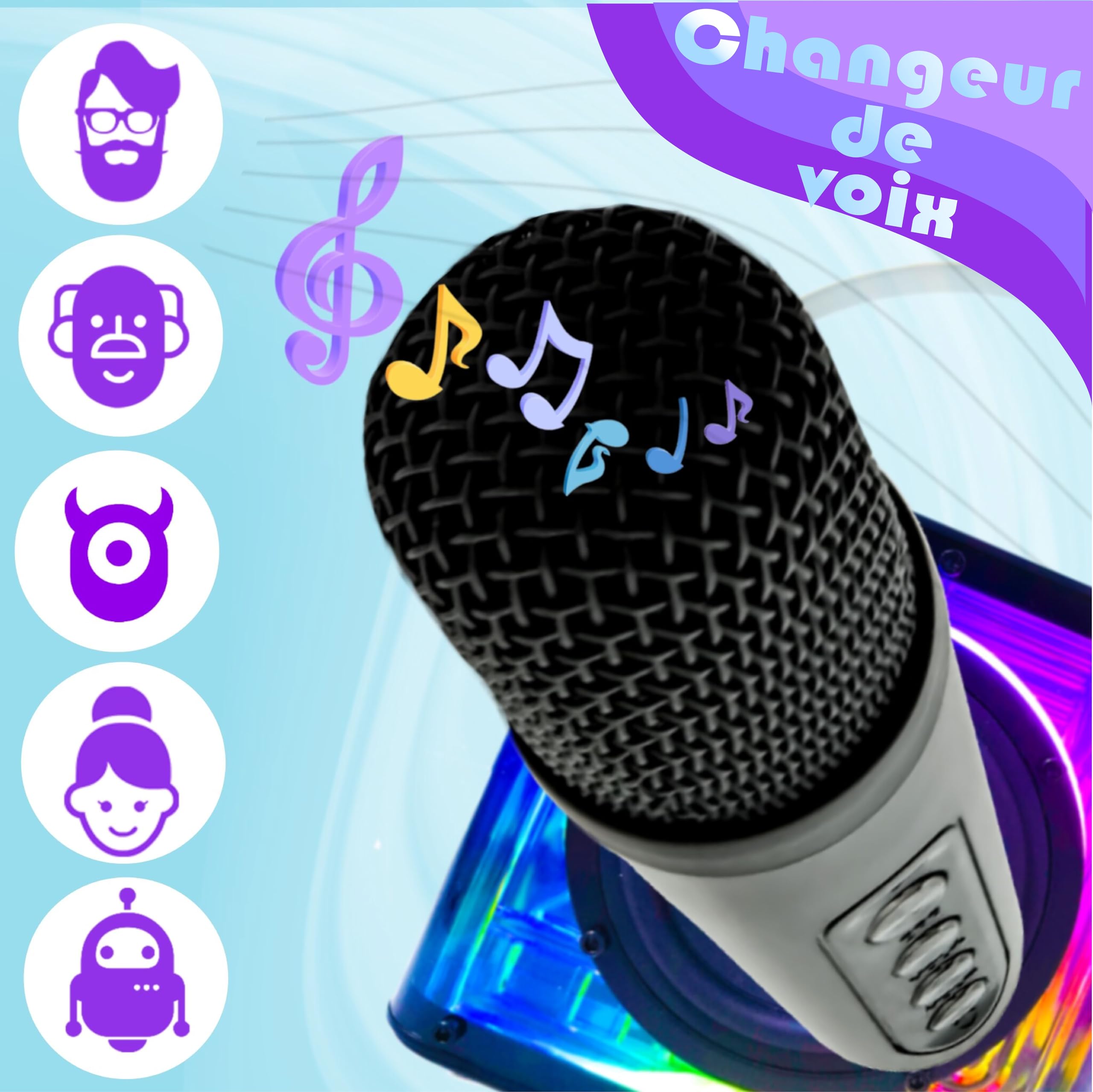 Enceinte Bluetooth Portable Avec 2 Micros Karaoké - Modèle YS203 - 2 Ans Garantie