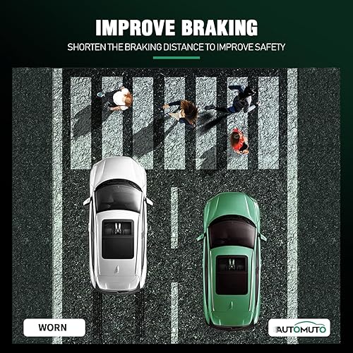 Miniatura 7 de AUTOMUTO Juego de pastillas de freno de cerámica delanteras y traseras para Chevrolet Cruze 2011-2015, 2016 para Chevrolet Cruze Limited, 2013-2016