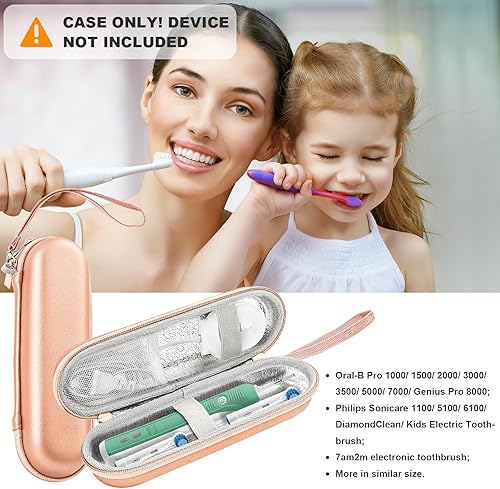 Miniatura 2 de ProCase Funda rígida de viaje para cepillo de dientes eléctrico compatible con Oral-B Pro 1000 8000, Philips Sonicare 1100 5100 6100, bolsa de