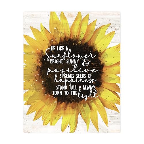 Inspirational Quotes With Sunflowers Amazon.com: "Be Like A Sunflower-Bright, Happy & Positive" Inspirational  Quotes Wall Art -8 X 10" Floral Typographic Picture Print-Ready To Frame.  Motivational Home-Office-School-Happiness Decor. Great Gift! : Handmade  Products